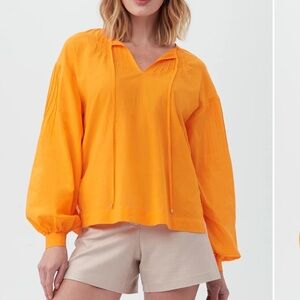 Trina Turk “Cape Coral” Top in Florida Orange